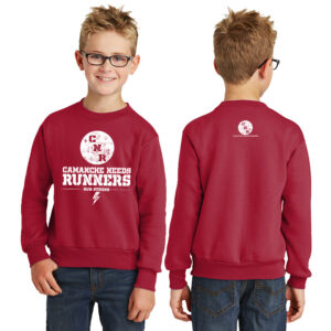 Camanche CC  Youth Crewneck Sweatshirt – RED