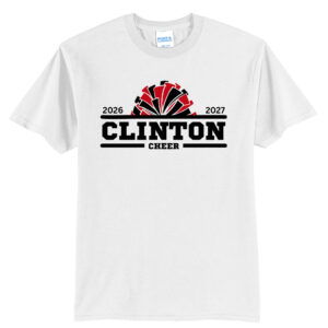 Clinton Cheer Fall Team Unisex Basic Short Sleeve Tee-White