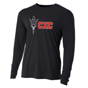 Clinton CC Adult Cooling Performance long sleeve Crew Tee-Black