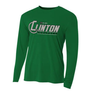 Clinton CC Adult Cooling Performance long sleeve Crew Tee-Kelly