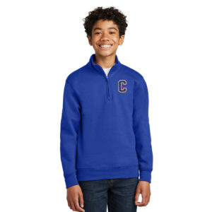 Camanche Youth Core Fleece 1/4 Zip Pullover Sweatshirt – Royal