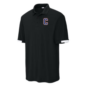Camanche Sport Tek Men Club Colorblock Polo – Black White