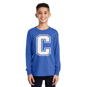 Camanche  Youth Cotton Long Sleeve T Shirt – royal