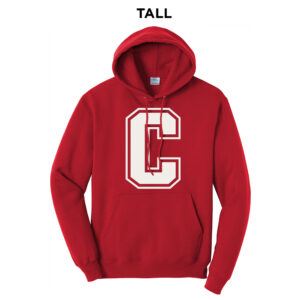 Camanche  TALL Classic Pullover Hooded Sweatshirt – Red