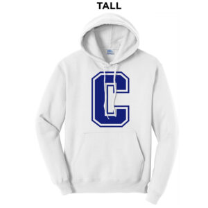 Camanche  TALL Classic Pullover Hooded Sweatshirt – White