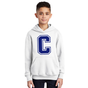 Camanche  Youth Hooded Sweatshirt – White