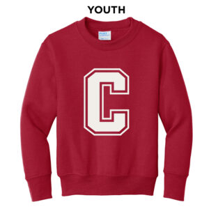 Camanche  Youth Crewneck Sweatshirt – RED