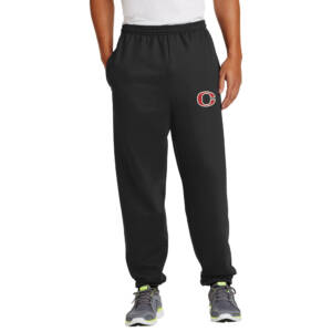 Clinton Community Schools Ultimate Sweatpant With Pockets Men with Cinch Bottom-Black