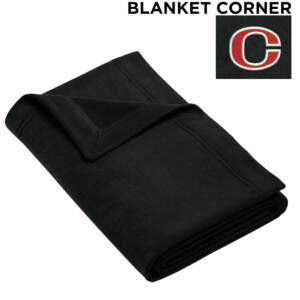 Clinton Community Schools Gildan Heavy Blend Fleece Stadium Blanket  50 x 60-Black