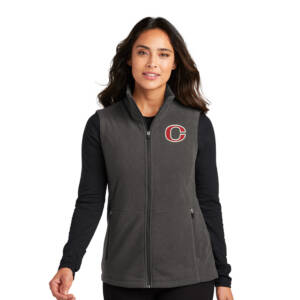 Clinton Community Schools Port Authority Ladies Accord Microfleece Vest-Pewter