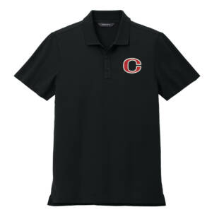 Clinton Community Schools Mercer and Mettle Stretch Pique Polo-Deep Black