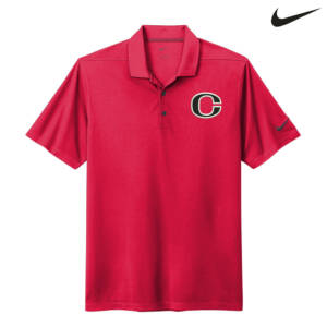 Clinton Community Schools Nike Dri Fit Men Micro Pique 2.0 Polo-University Red