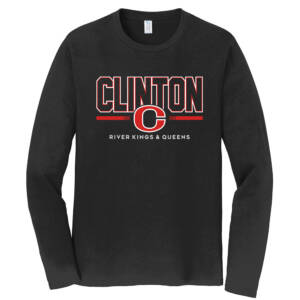 Clinton Community Schools Unisex Cotton Fan Favorite Long Sleeve Tee-Black