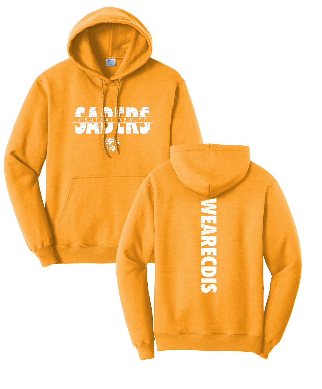 CD Intermediate Unisex Fleece Hooded Sweatshirt-Gold