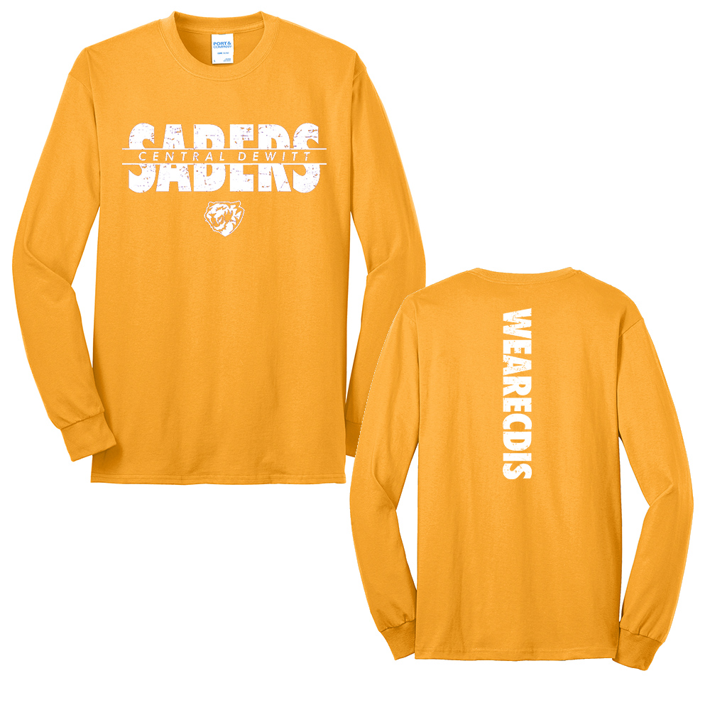 CD Intermediate Unisex Cotton Long Sleeve Tee-Gold