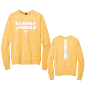 CD Intermediate District Unisex Perfect Tri Fleece Crewneck Sweatshirt-Ochre Yellow Heather
