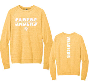 CD Intermediate District Unisex Perfect Tri Fleece Crewneck Sweatshirt-Ochre Yellow Heather