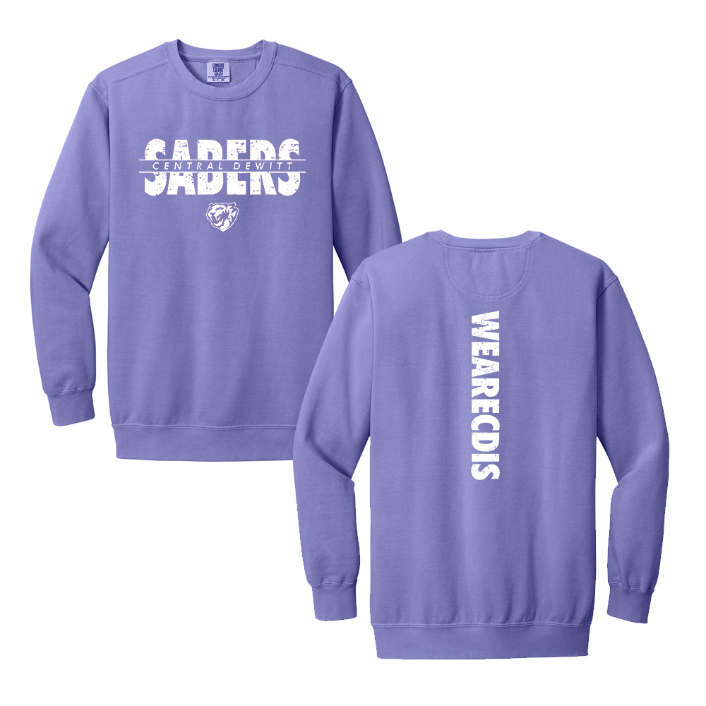 CD Intermediate Unisex Comfort Colors Garment-Dyed Fleece Crew-Violet