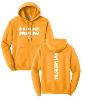 CD Sabers Ekstrand Unisex Fleece Hooded Sweatshirt-Gold