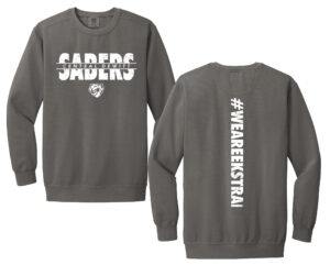CD Sabers Ekstrand Unisex Comfort Colors Garment-Dyed Fleece Crew-Grey