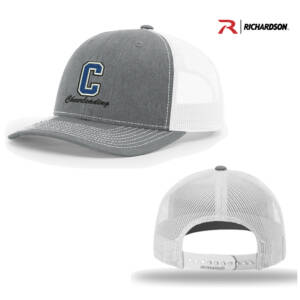Camanche Cheer Richardson Pro Crown Mesh Back Adjustable back cap Split-Heather Grey/White