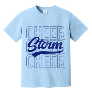 Camanche Cheer UnisexComfort Colors Pigment Dyed Short Sleeve Shirt – Hydrangea