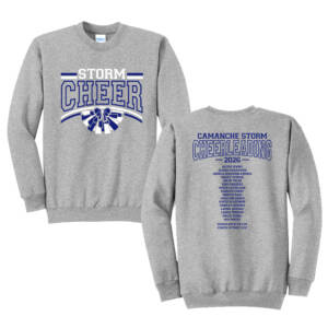 Camanche Cheer Unisex Fleece Crewneck Sweatshirt-Athletic heather