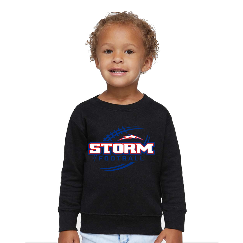 Camanche FB Rabbit Skins Toddler Juvy Crewneck Sweatshirt - Black