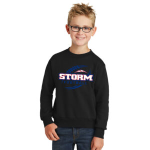 Camanche FB Youth Crewneck Sweatshirt – JetBlack