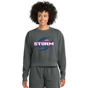 Camanche FB Comfort Colors Women’s Mid Length Crewneck Sweatshirt – Pepper