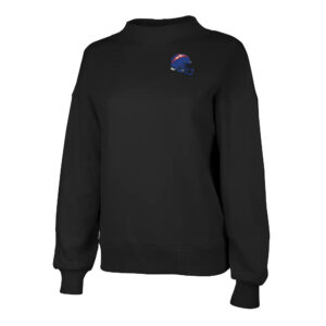 Camanche FB Charles River Women’s Willow Mock Neck Sweatshirt – Black