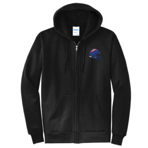 Camanche FB Unisex Classic Full Zip Hooded Sweatshirt – JetBlack
