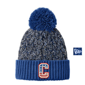 Camanche FB New Era Marled Knit Pom Beanie – RoyalBlackWhite