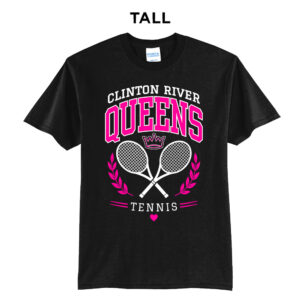 Clinton Girls Tennis  Tall Core Blend short Sleeve T Shirts – JetBlack