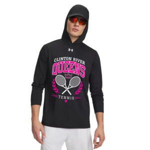 Clinton Girls Tennis Under Armour Mens Team Vanish Performance Hoodie – Black