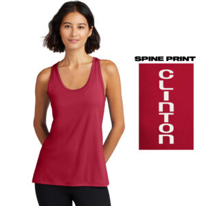Clinton Girls Tennis  Women’s Performance Tank – RED