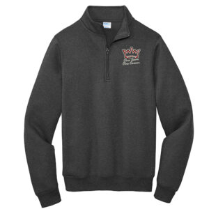 Clinton Girls Tennis Port Company  Unisex Core Fleece 1/4 Zip Pullover Sweatshirt – DarkHeatherGrey