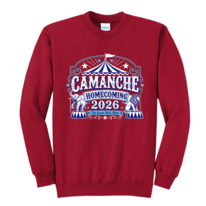 Camanche Homecoming Unisex Fleece Crewneck Sweatshirt-Red