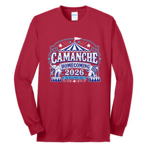 Camanche Homecoming Unisex Cotton Long Sleeve Tee-Red