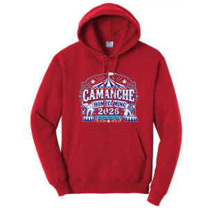 Camanche Homecoming Unisex Fleece Hooded Sweatshirt-Red