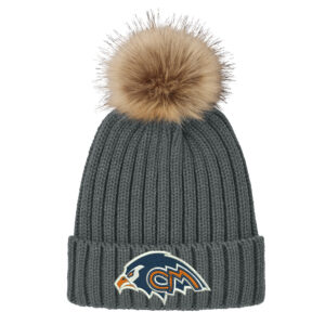 CM Tigerhawks Port Authority Faux Fur Pom Beanie – StormGrey