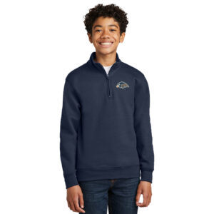 CM Tigerhawks  Youth Core Fleece 1/4 Zip Pullover Sweatshirt – Navy