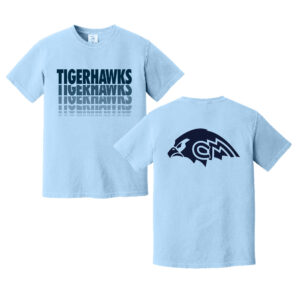 CM Tigerhawks Comfort Colors Pigment Dyed Short Sleeve Shirt – Hydrangea