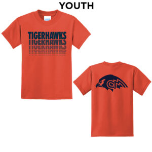 CM Tigerhawks Youth Short Sleeve Tee -Orange