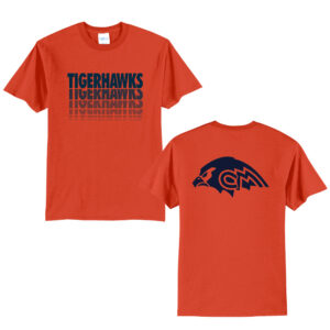 CM Tigerhawks Unisex Short Sleeve Tee-Orange