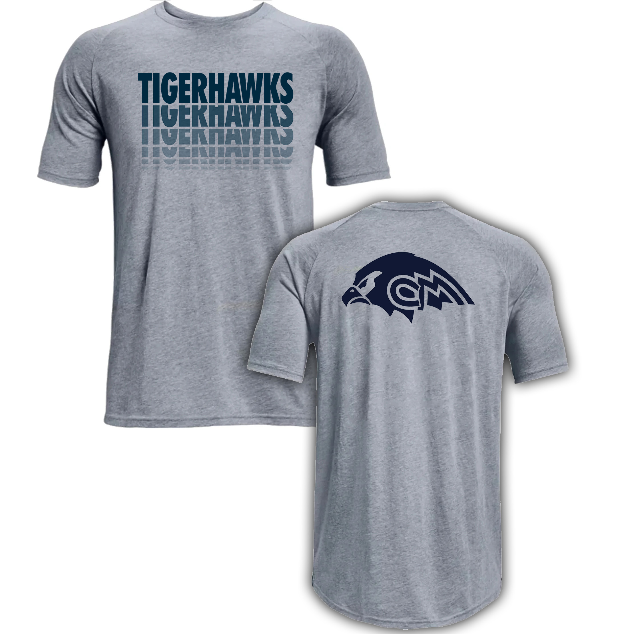 CM Tigerhawks Under Armour Athletics soft cotton blend T-shirt Men-Steel Grey (M is out of stock)