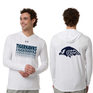 CM Tigerhawks Under Armour Mens Team Vanish Performance Hoodie – White