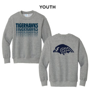 CM Tigerhawks  Youth Crewneck Sweatshirt – AthleticHeather