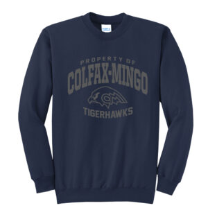 CM Tigerhawks Unisex Core Fleece Crewneck Sweatshirt – Navy