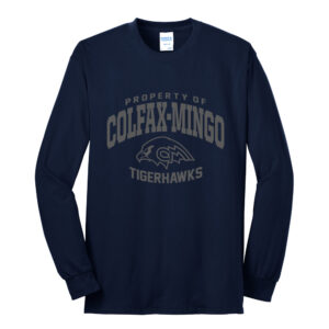 CM Tigerhawks Unisex Long Sleeve Core Blend T Shirt -Navy
